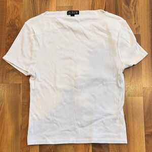 J. Crew Women's Crisp White Short Sleeve Tee